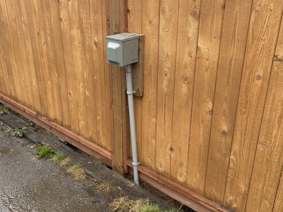EV charger conduit run