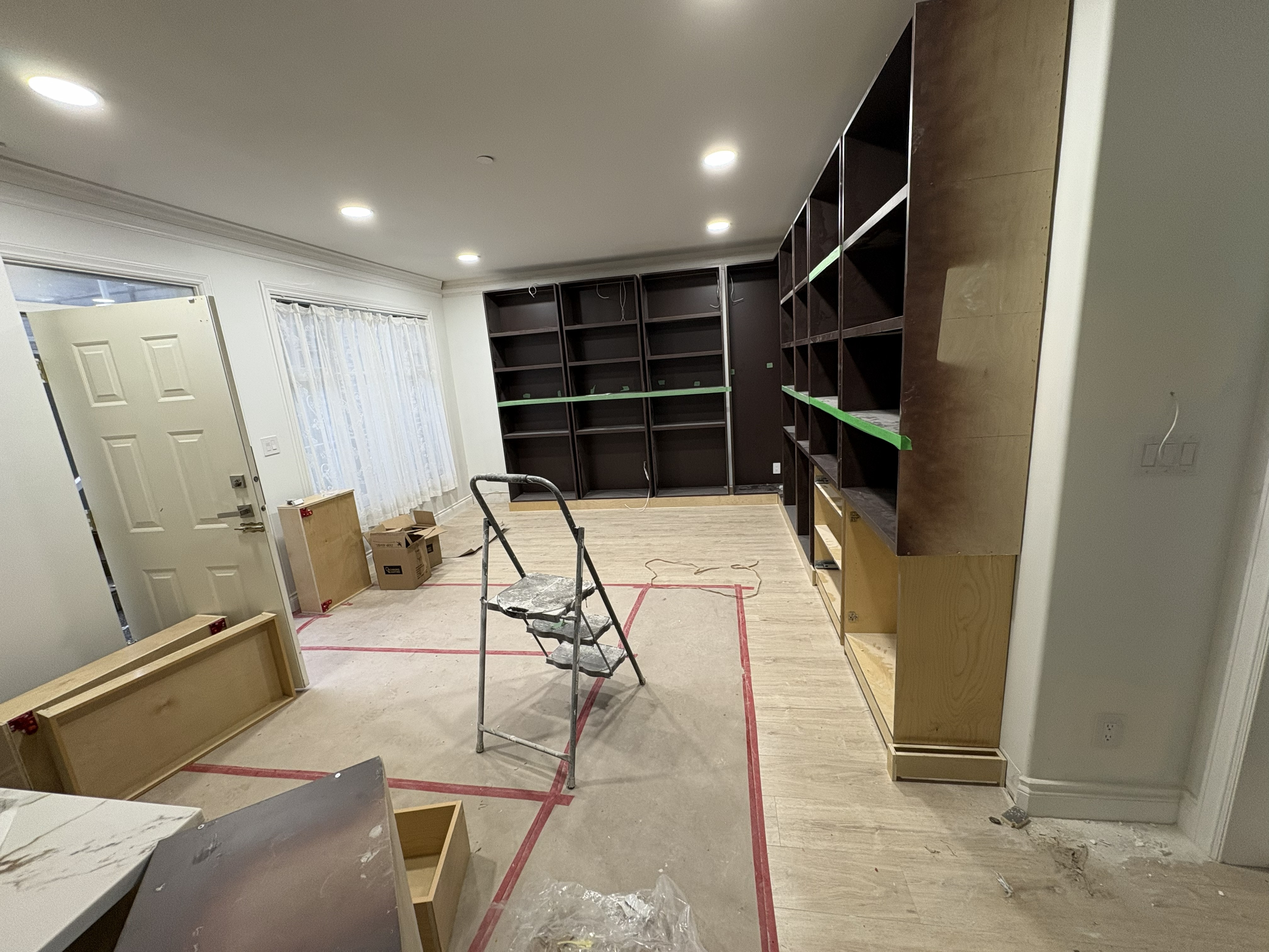 New LED strip lighting installed on bookshelf — Gubond Electrical