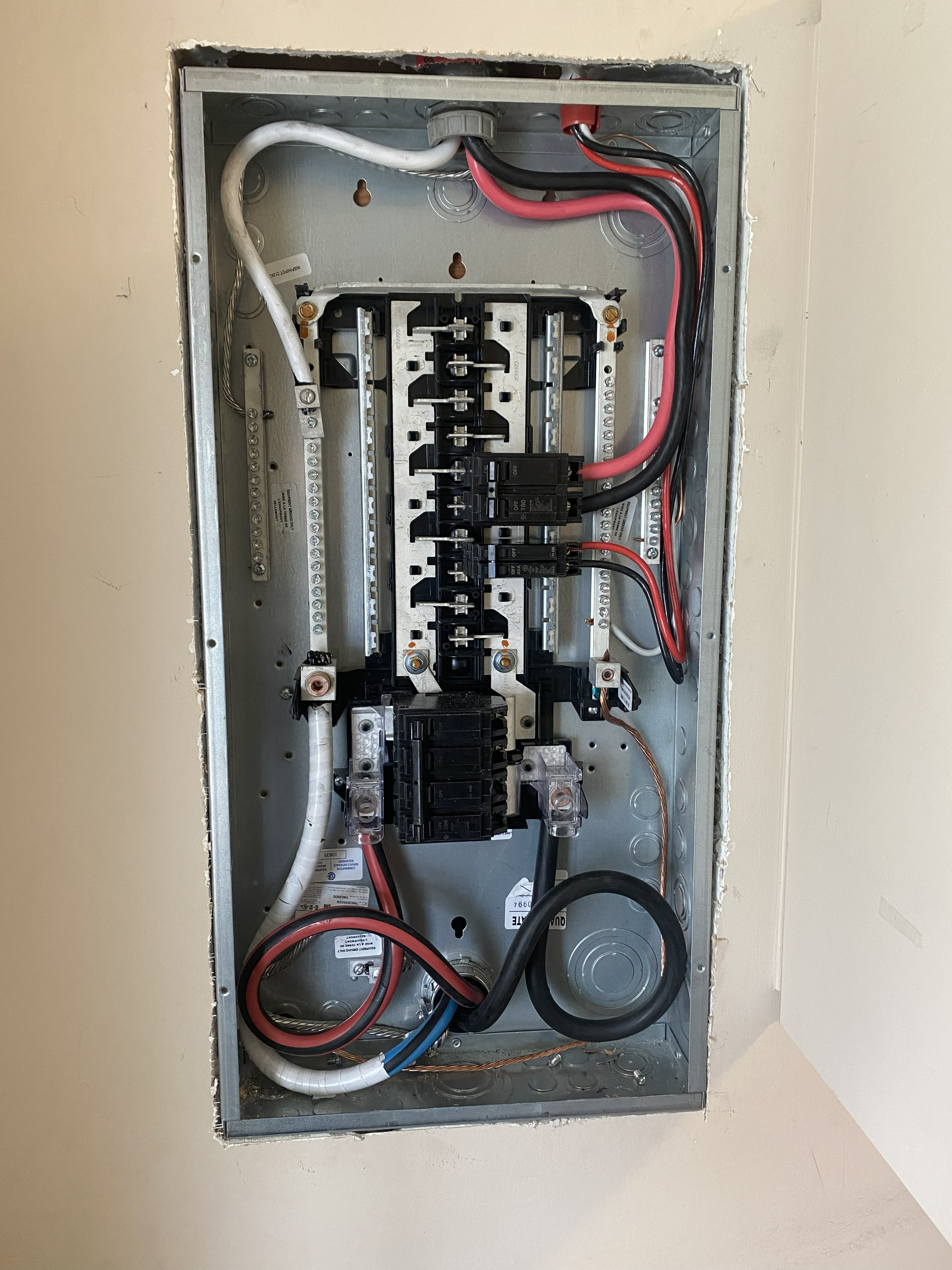 New 200A panel installation